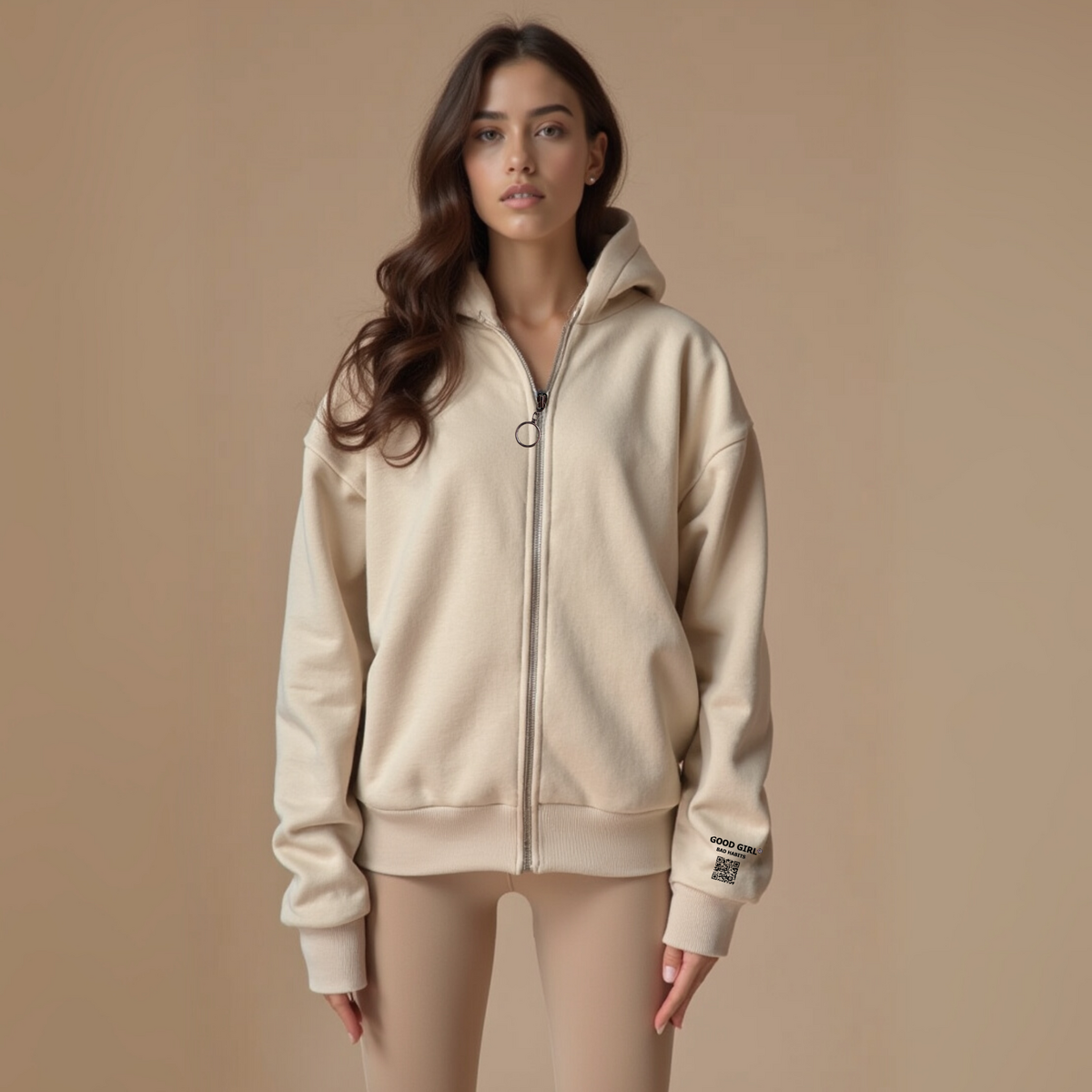 GGBH Zip Hoodie – Light Pink • Beige • Black • Mint