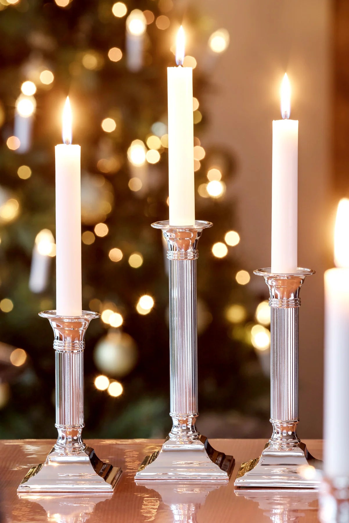 Lincoln Kerzenständer – Silberfarben (mehrere Höhen)