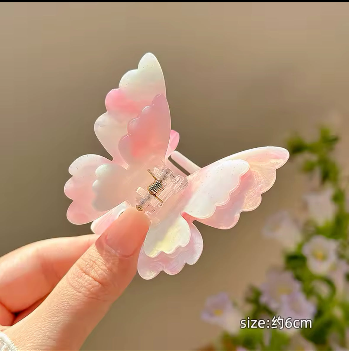 Fjäril | Pastellfärgad Hårklämma