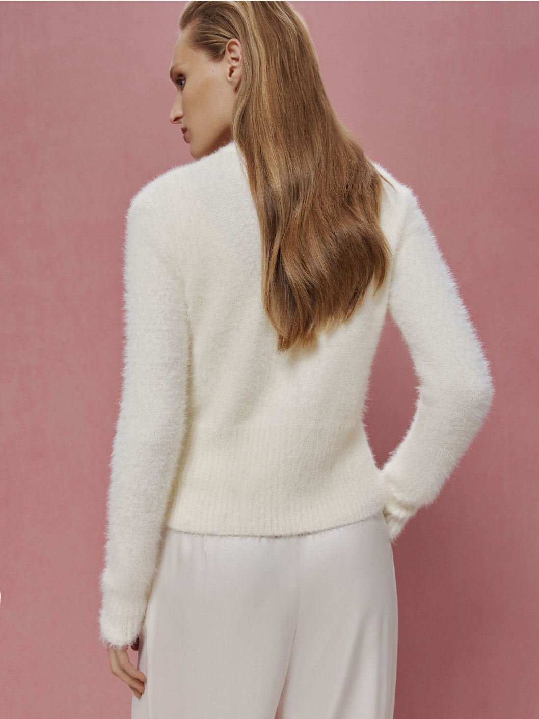Flauschige Strickjacke