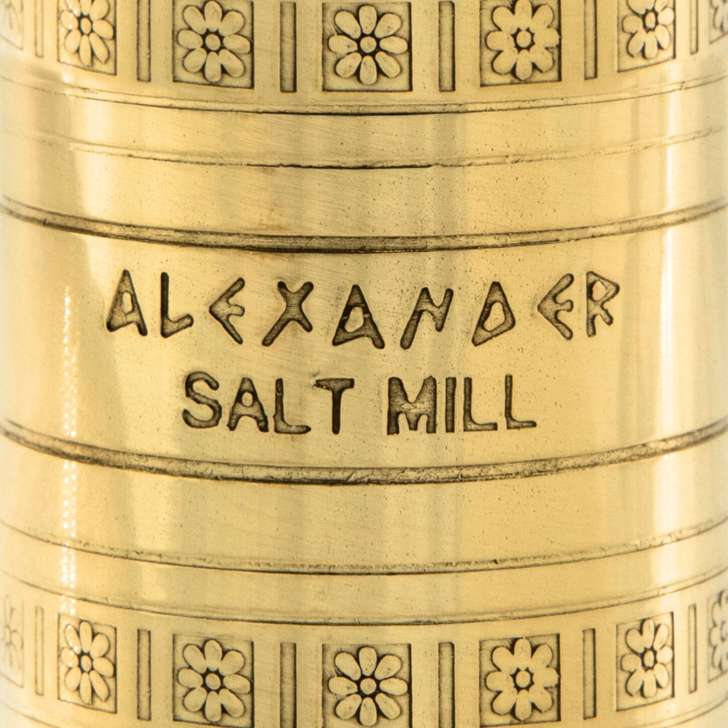 Messingmühle - 8" Salzmühle, Alexander Handgefertigte Mühlen