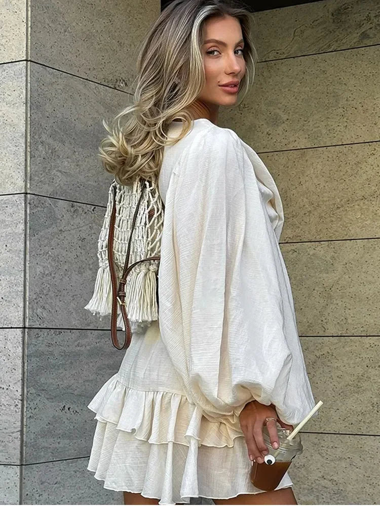 Ruffle Miniklänning