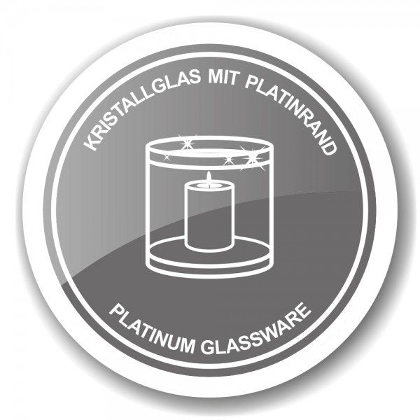Molly | Lanterne en cristal soufflé bouche avec bordure platine