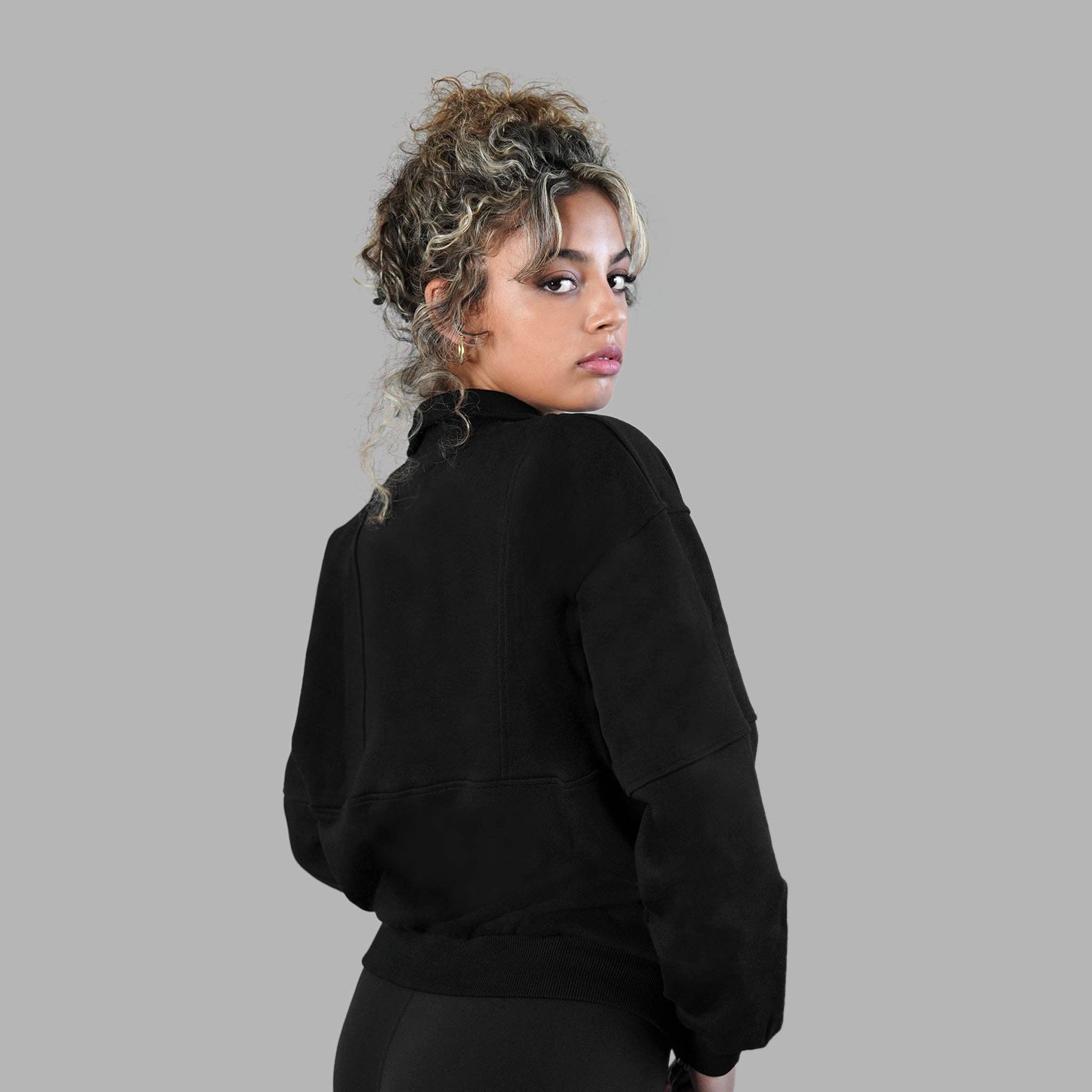 Blvck Halber Reißverschluss-Pullover