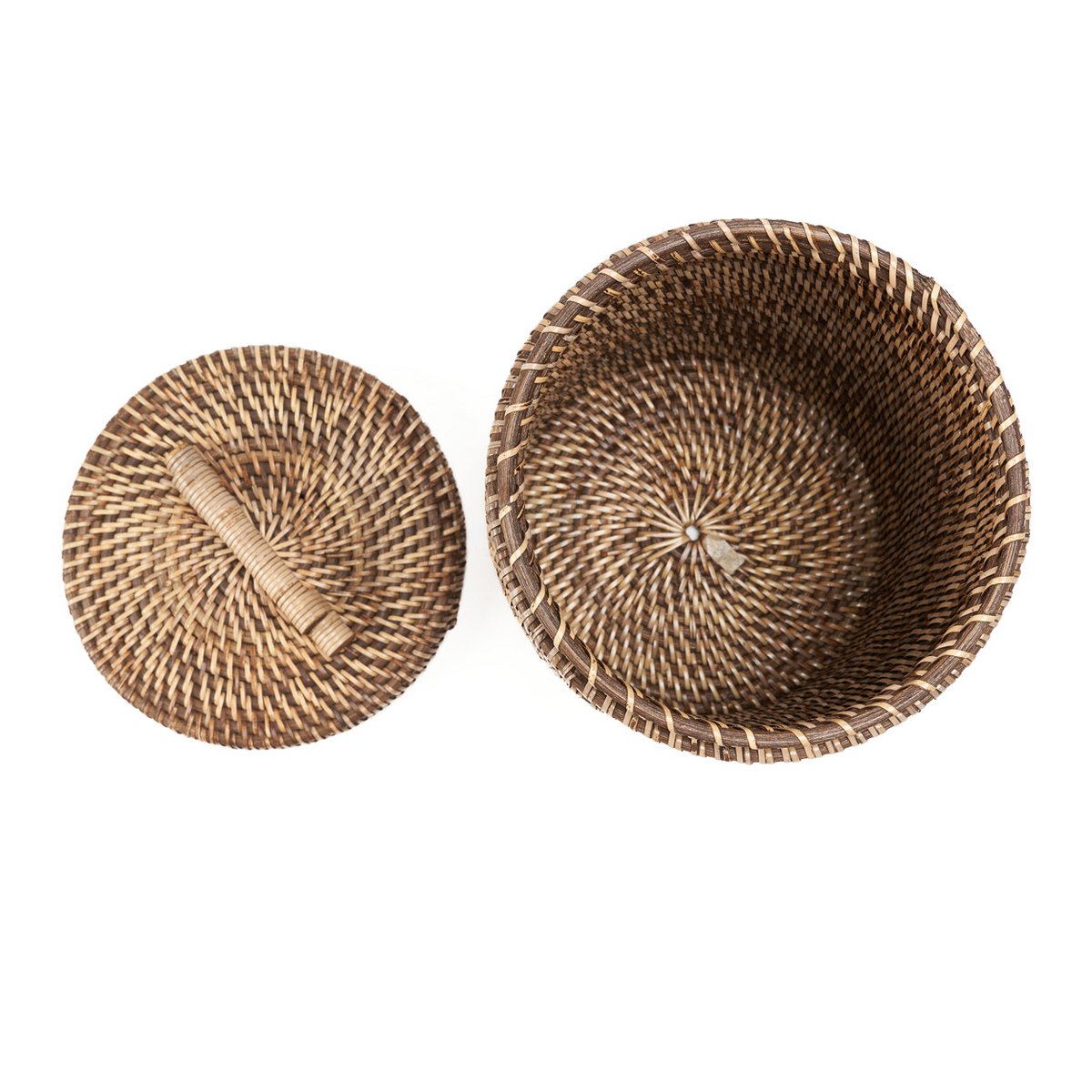 La corbeille haute en rotin – marron naturel