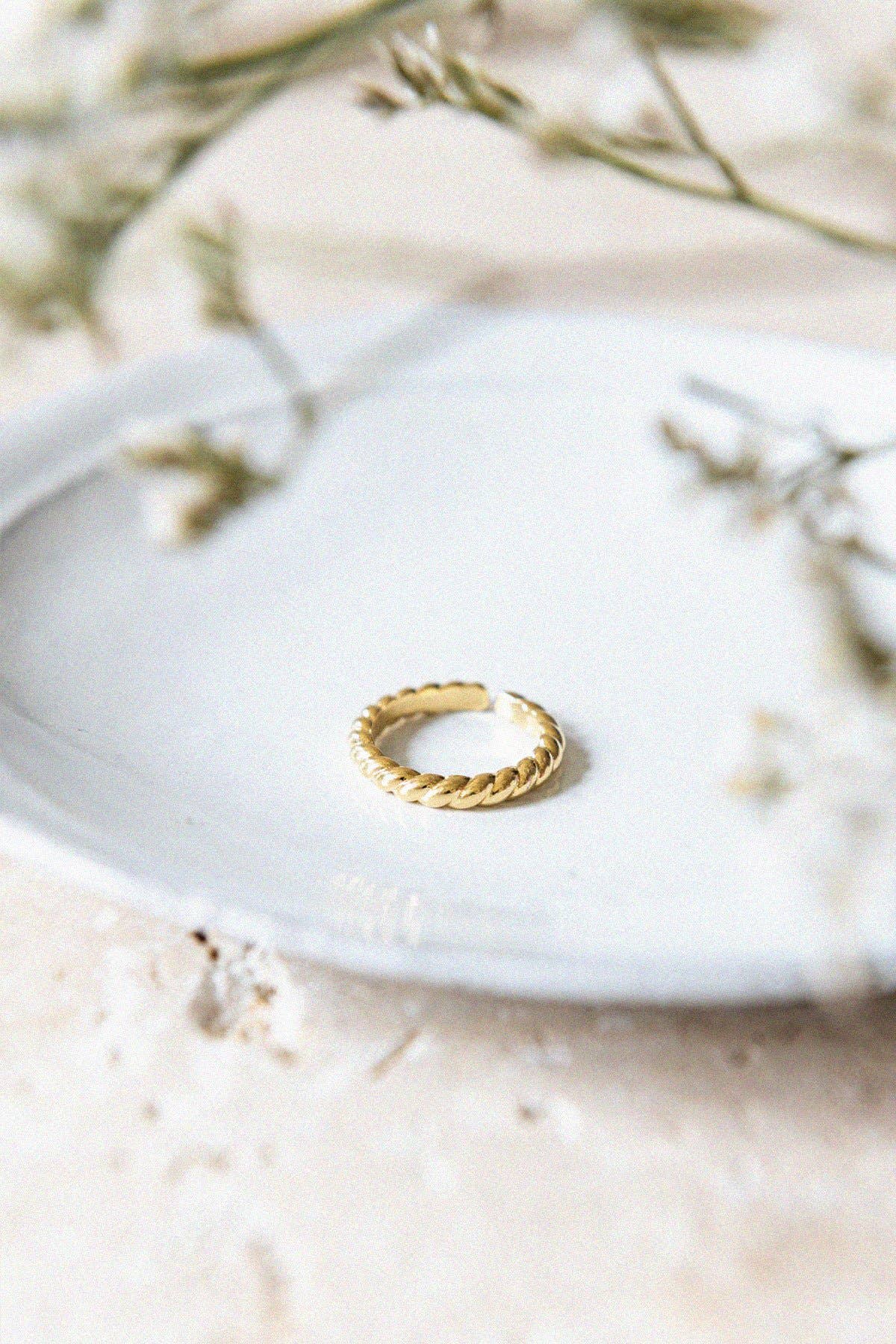 Guldpläterad ring Flavie – Justerbar | Bacci Paris