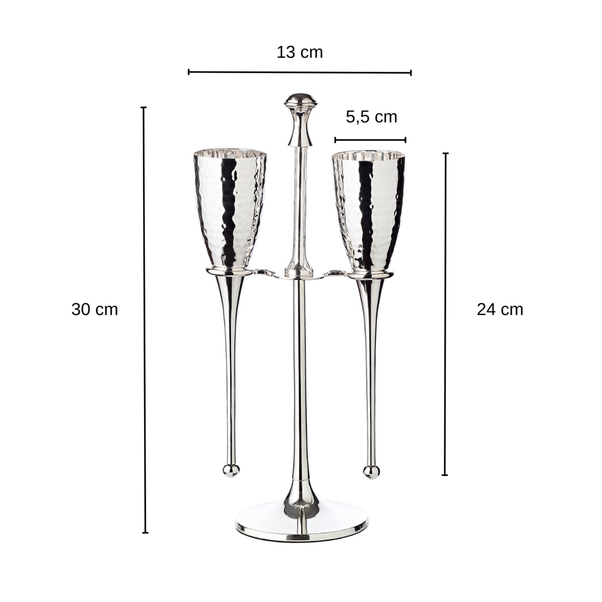 Champagneflöjter ”Didi” – Set om 2 med ställ – EDZARD