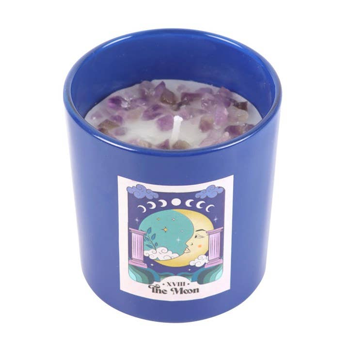The Moon - Rêves Célestes Bougie parfumée avec violette et cristaux d&