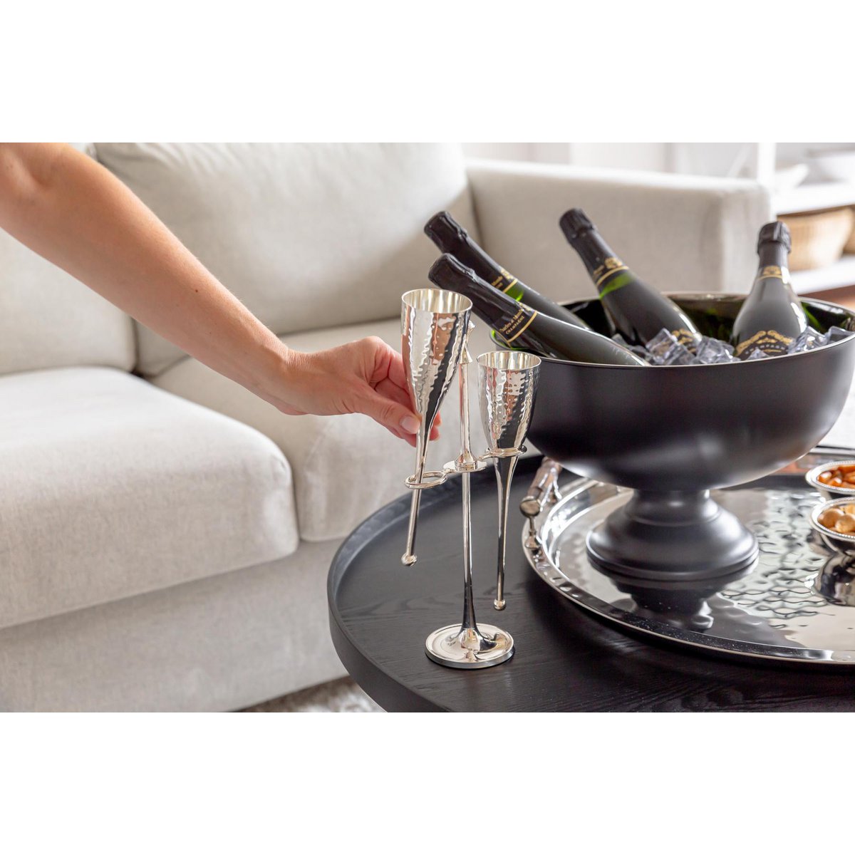 Champagnergläser „Didi“ – 2er-Set mit Ständer – EDZARD