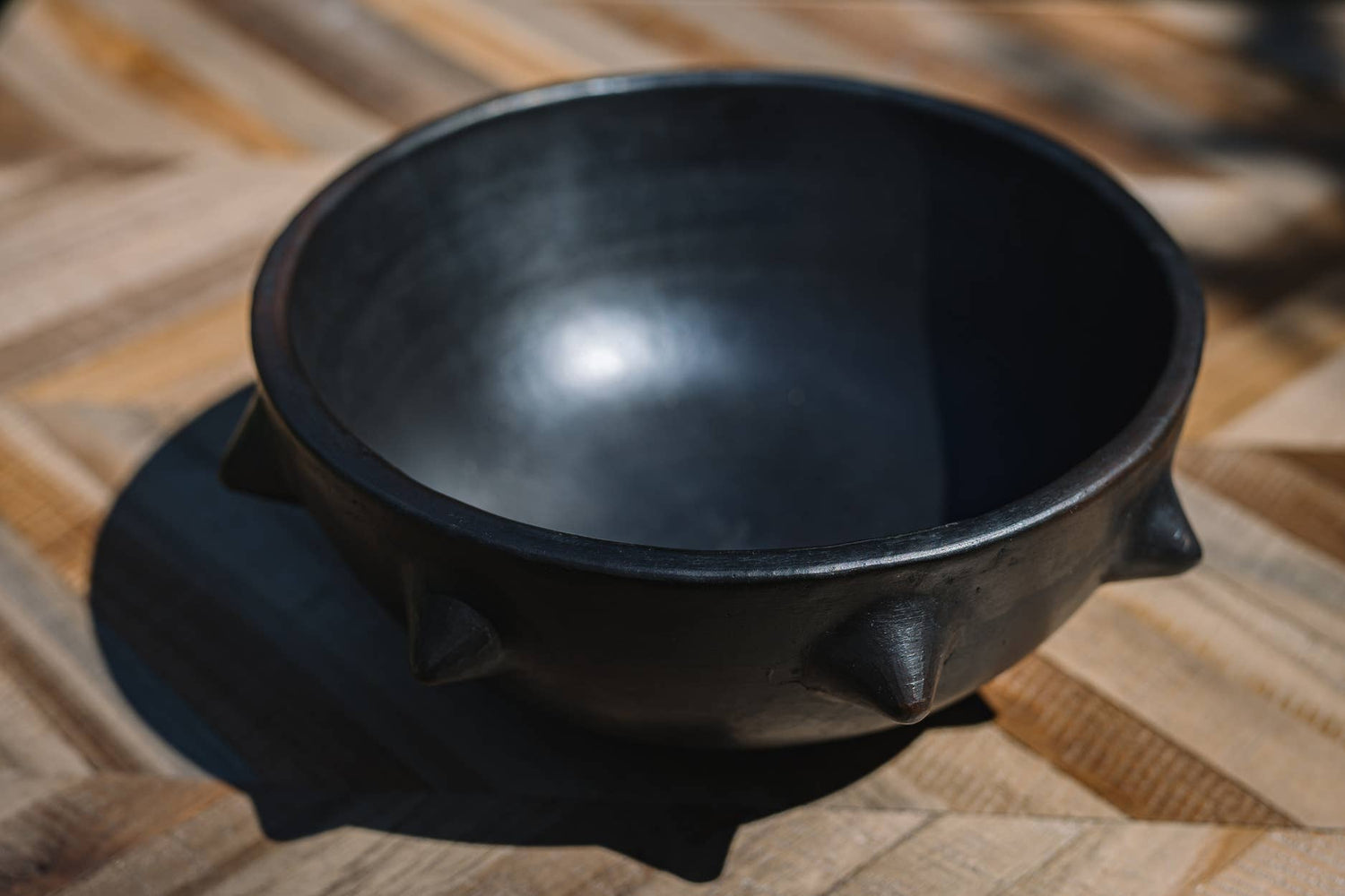 Burned Ethnic Serving Bowl