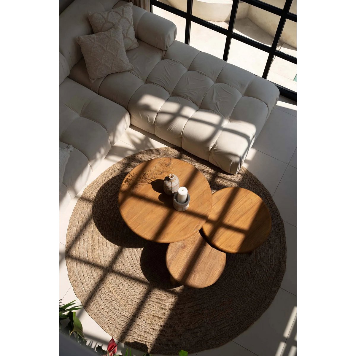 Le tapis Seagrass – tapis rond naturel en jonc de mer, 200 cm