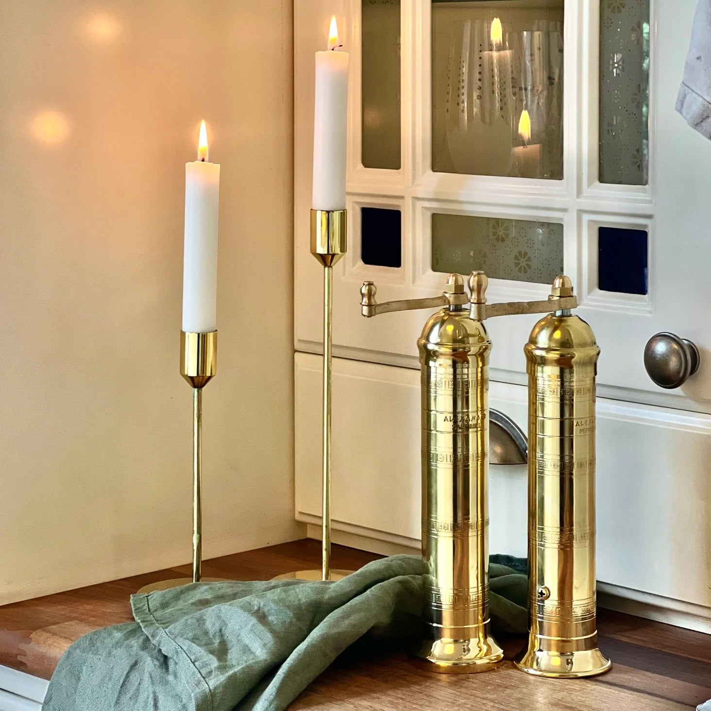 Brass Mill - 9" Pepper Mill, Alexander Handmade Mills