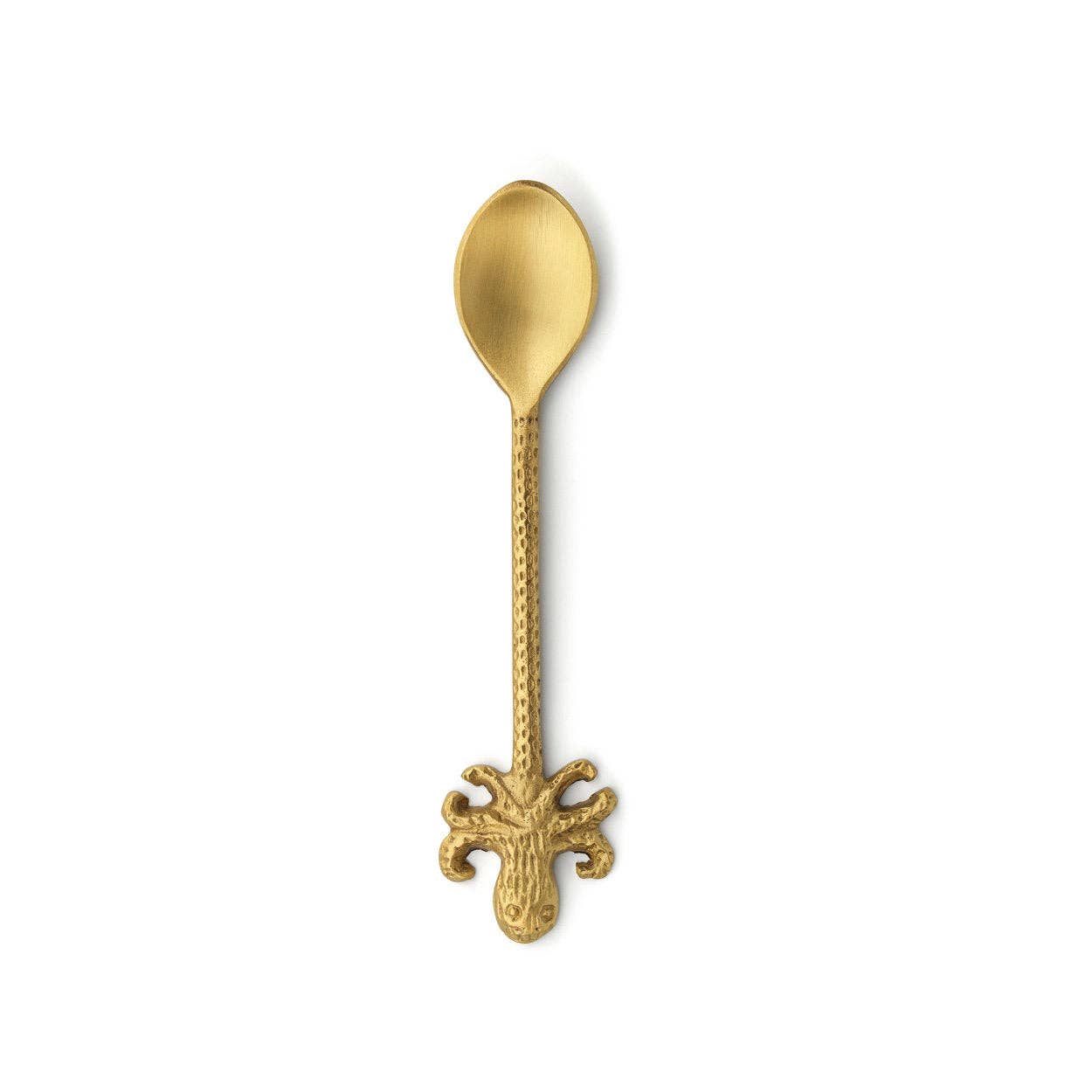 Octopus Spoon – kleiner, handgefertigter Servierlöffel aus Messing