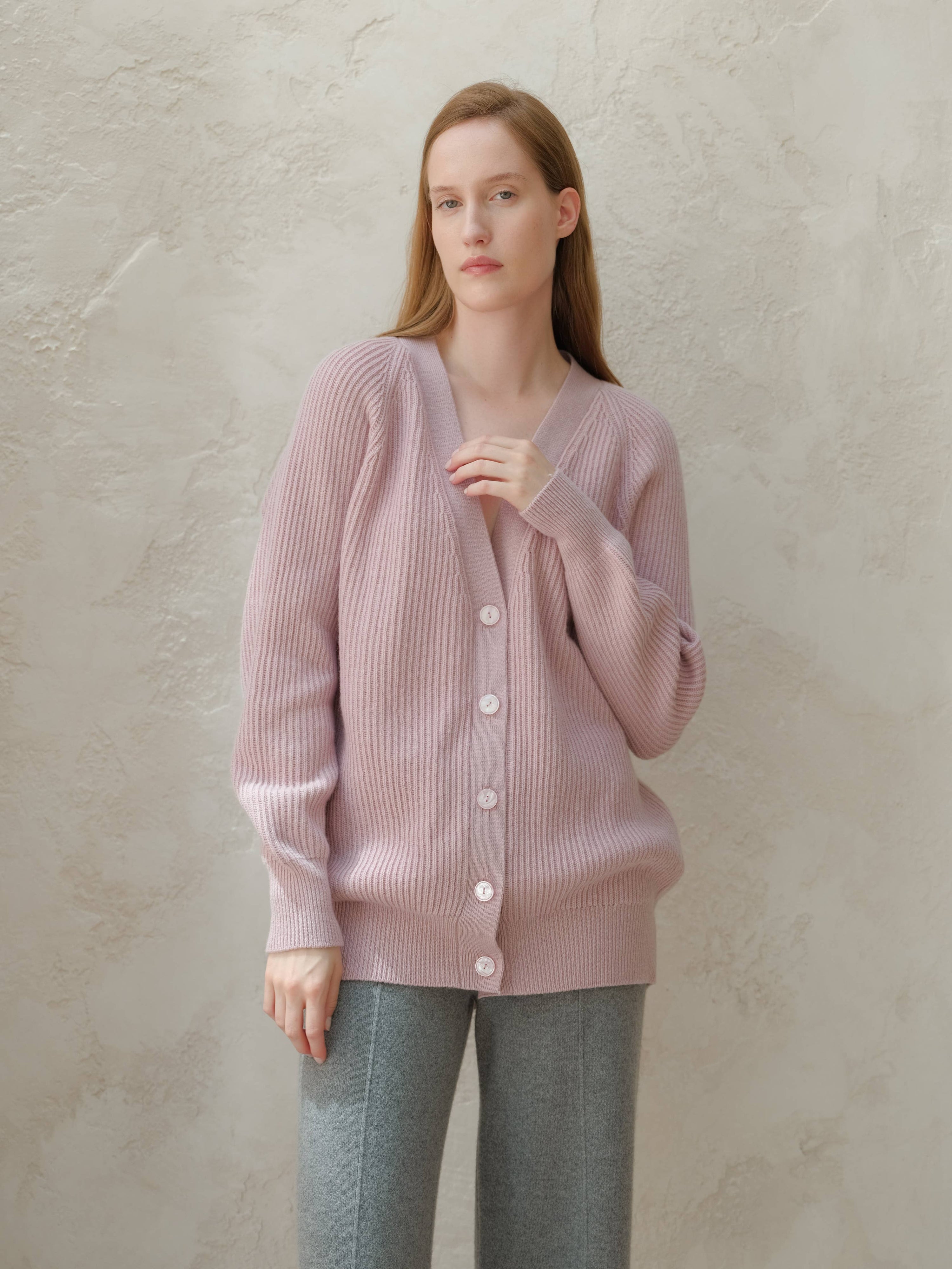 Cardigan Raglanribbade Kashmirkofta