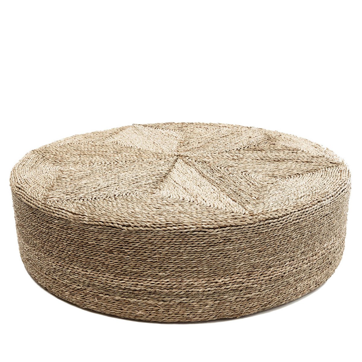 Die riesige Sitzpouffe – handgewebter Sitzhocker aus natürlichem Seegras