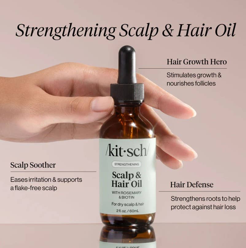 KITSCH | Rosmarin Kopfhaut- und Haaröl – nährendes Haar- und Kopfhautöl mit Biotin