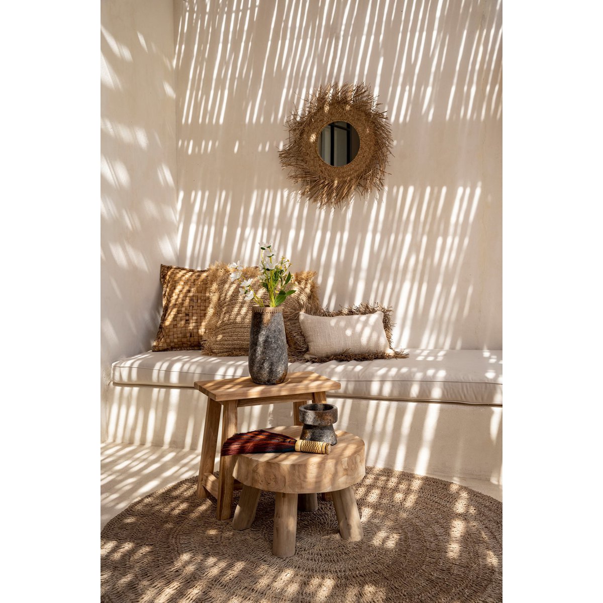 Le tapis Seagrass – tapis rond naturel en jonc de mer, 200 cm