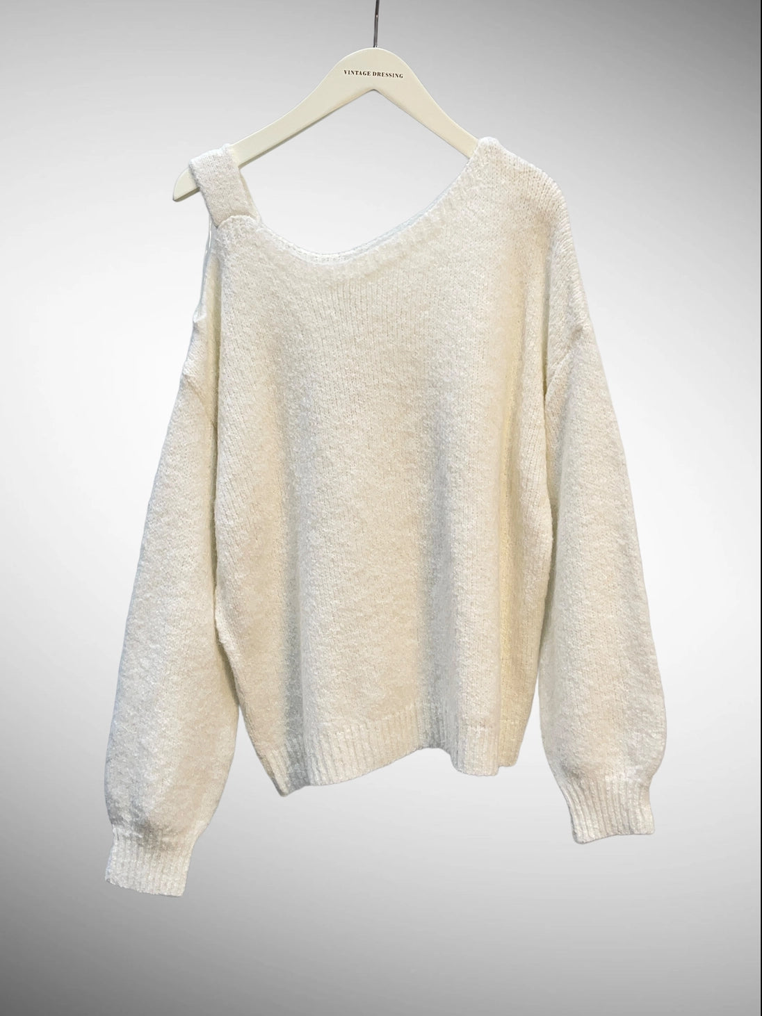 Asymmetrischer Pullover aus Wollmix