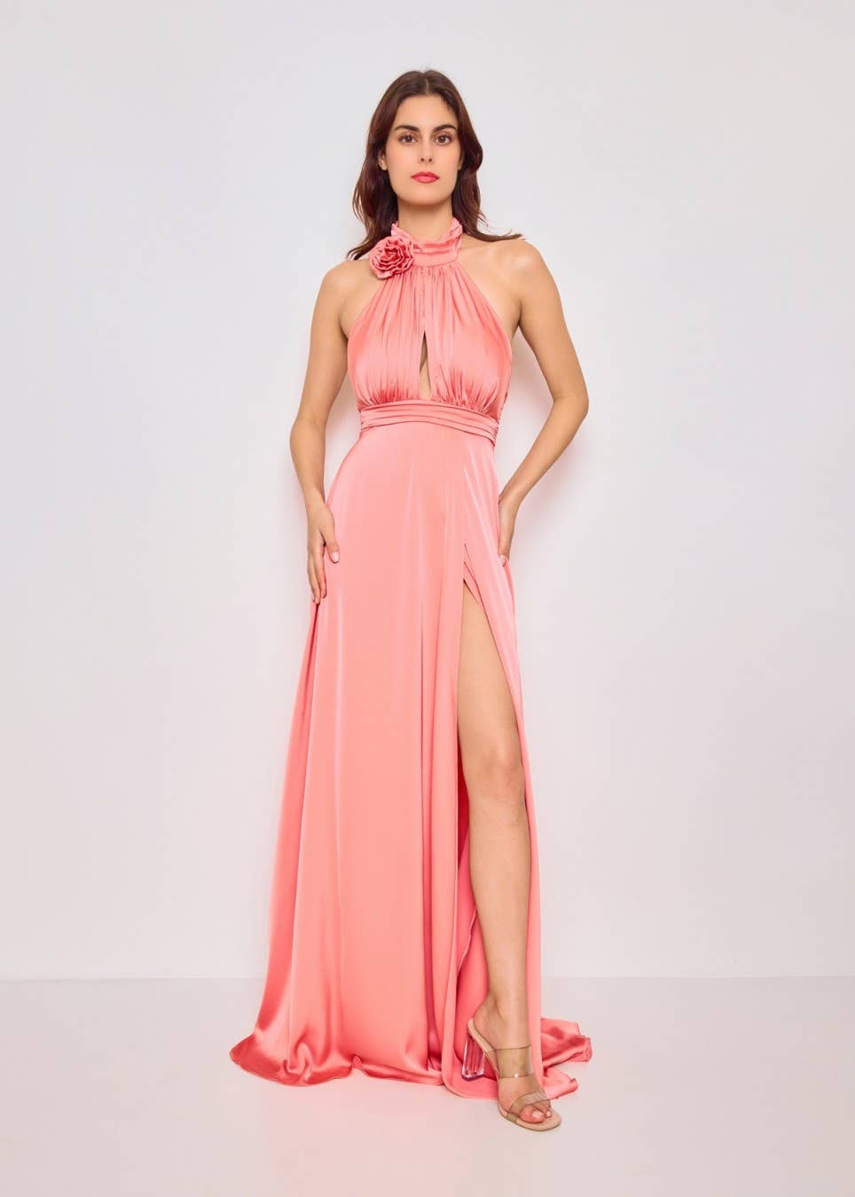 Klänning med lång slits