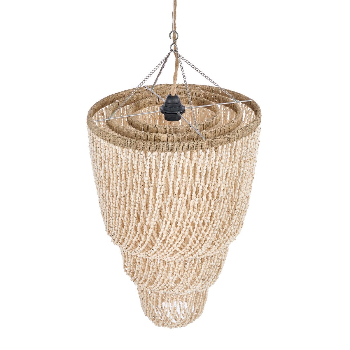 Lagoon Shell Kronleuchter M | Muschellampe aus Naturschalen – Boutique Luxury