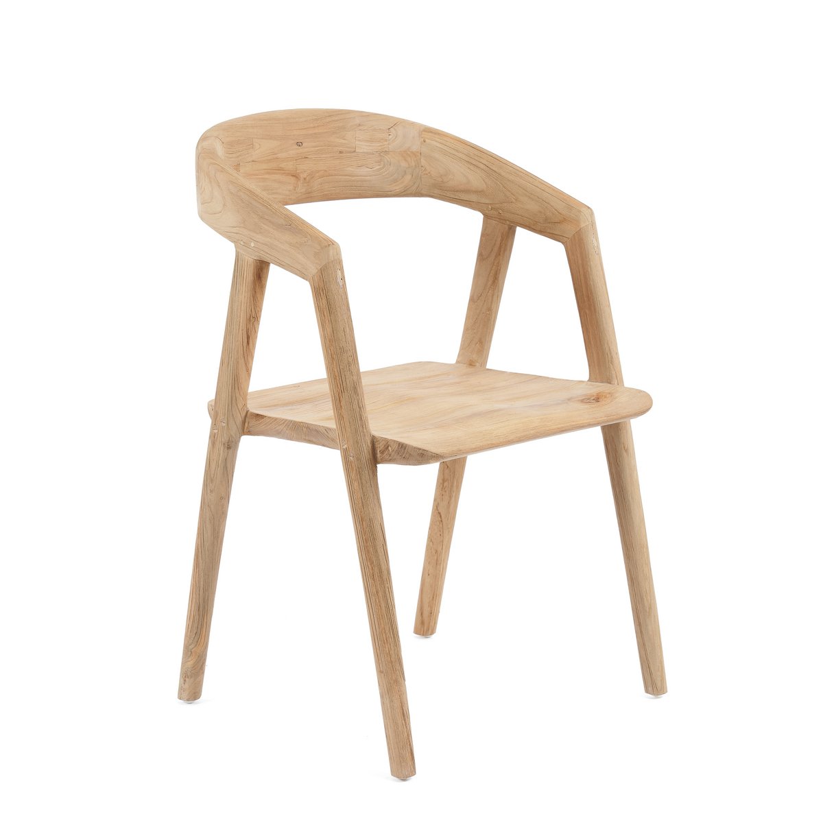 La chaise de salle à manger Teluk – chaise de salle à manger artisanale en bois de teck recyclé