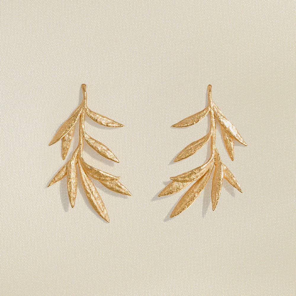 Elaia Örhängen – Olivkvist | Guldpläterade