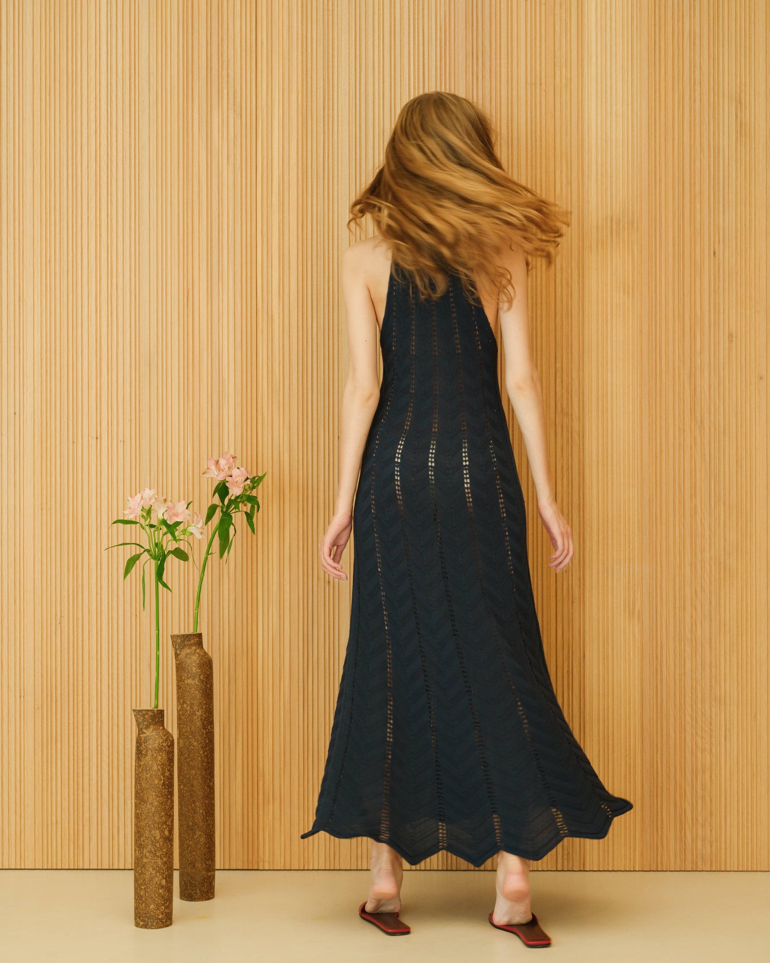 Lèmme – Zigzag Crochet Dress i 100% Italiensk Bomull