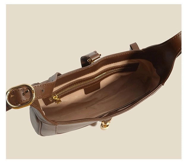 Vintage saddle bag in genuine leather