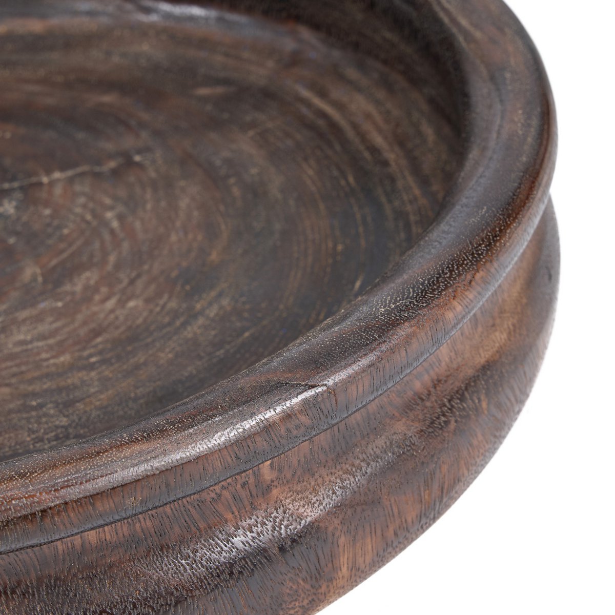 Banyan Bowl in dunklem Walnuss – handgefertigte Mangoholzschale