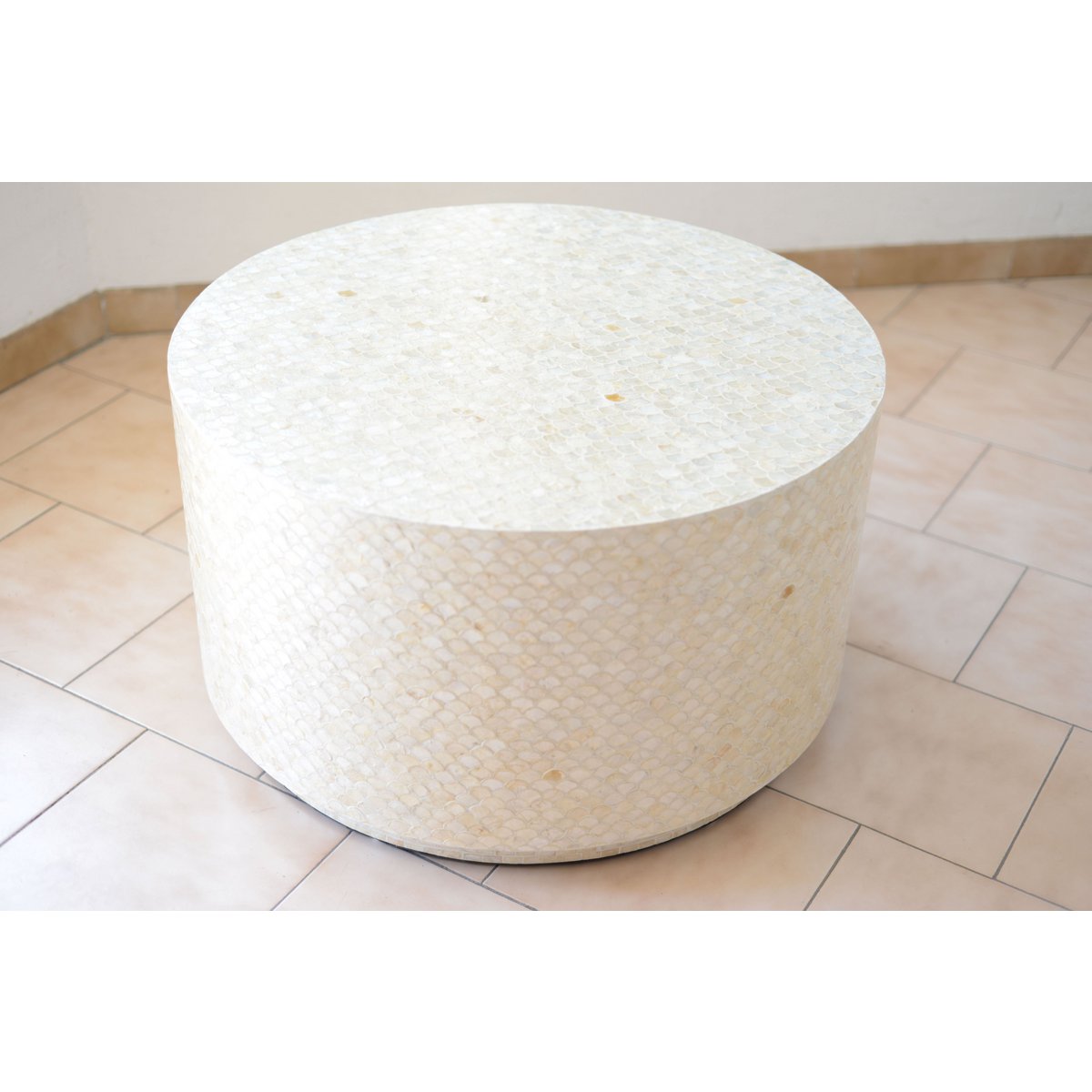 Table basse en nacre – nacré blanc