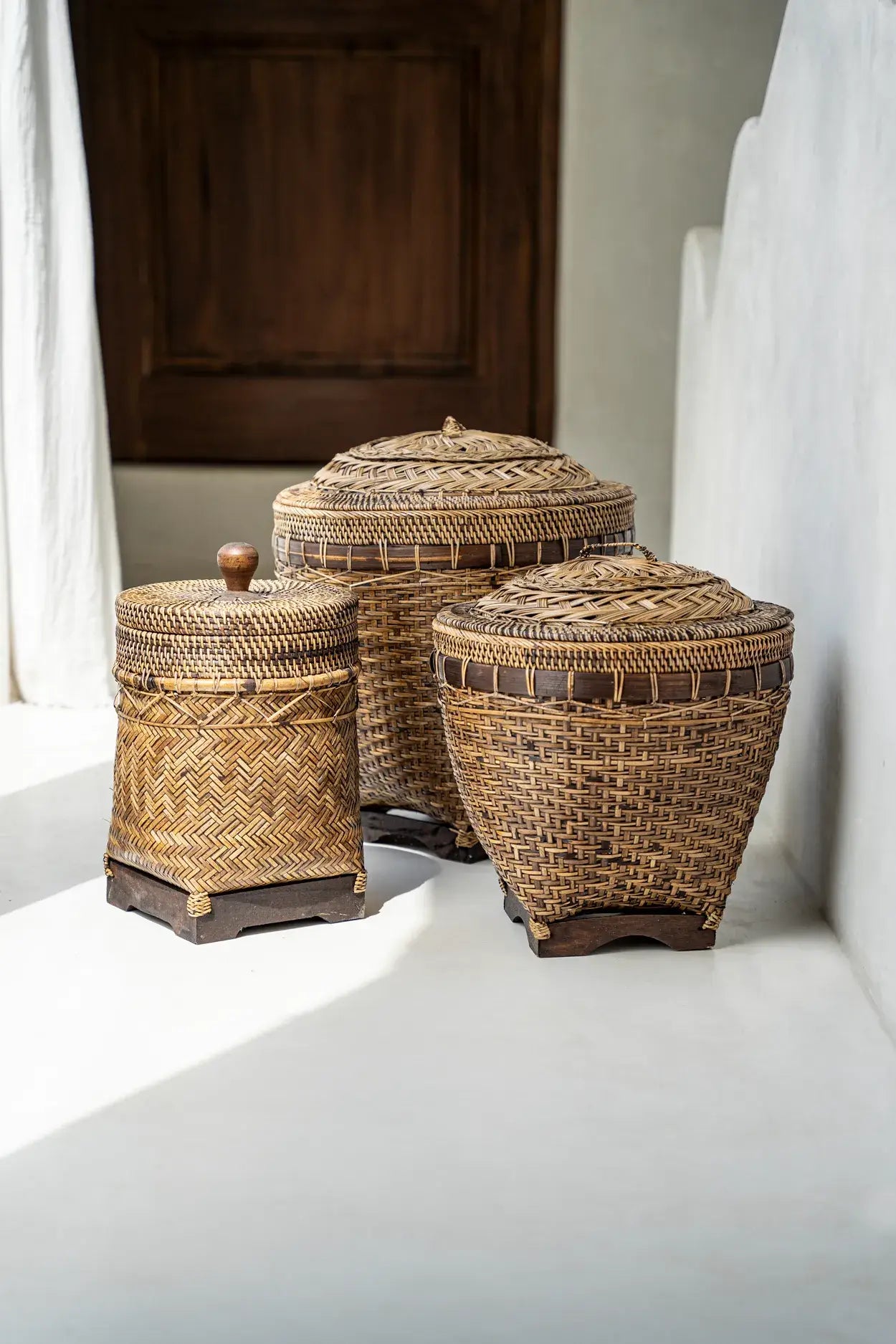 Le panier de rangement colonial – Marron naturel – Taille L
