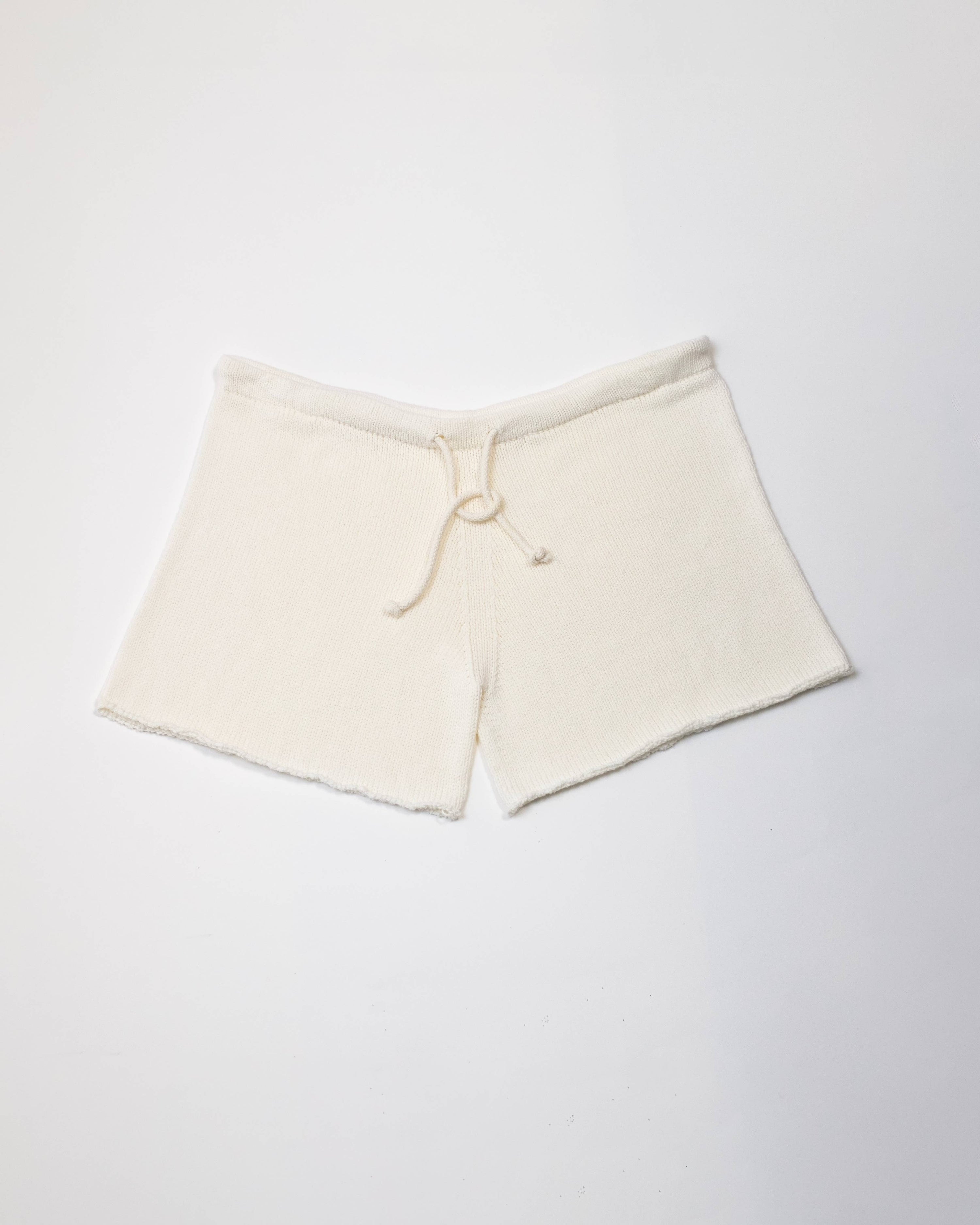 Feinstrick-Baumwollshorts mit Kordelzug | Lèmme