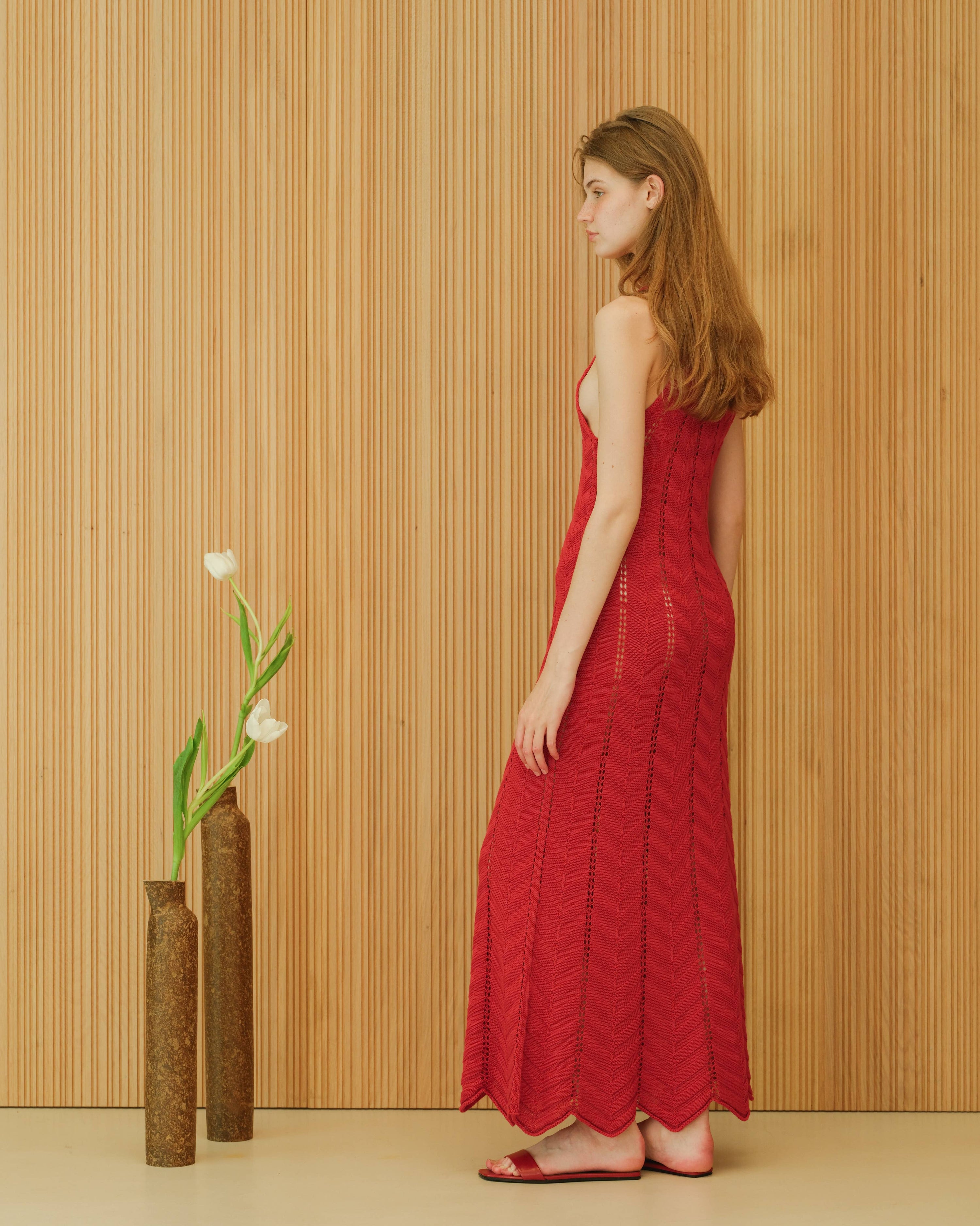 Lemma – Zickzack-Häkelkleid aus 100 % italienischer Baumwolle