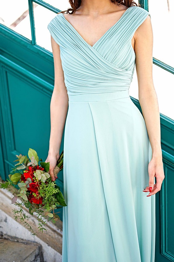 Dress with slit and plunging back, Eva & Lola