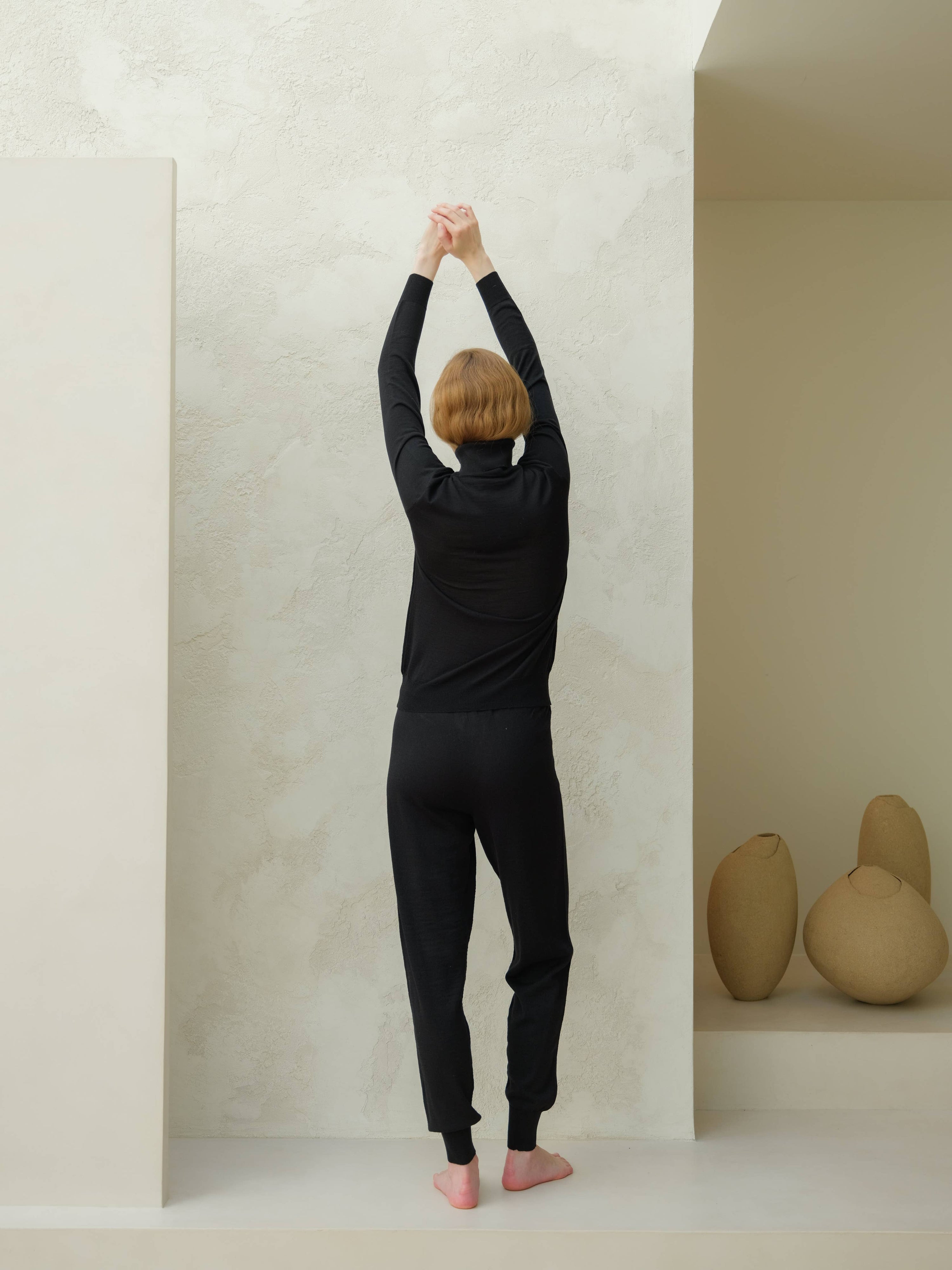 Pantalon de yoga en 100 % laine mérinos extra fine