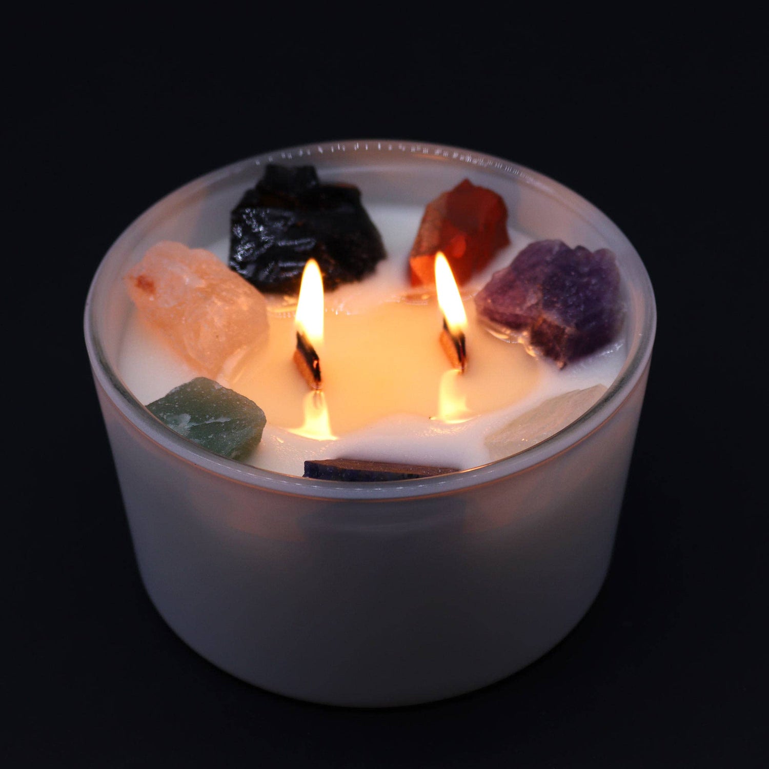 Seven Chakra Crystal Candle | Ljus för inre balans & energihöjning