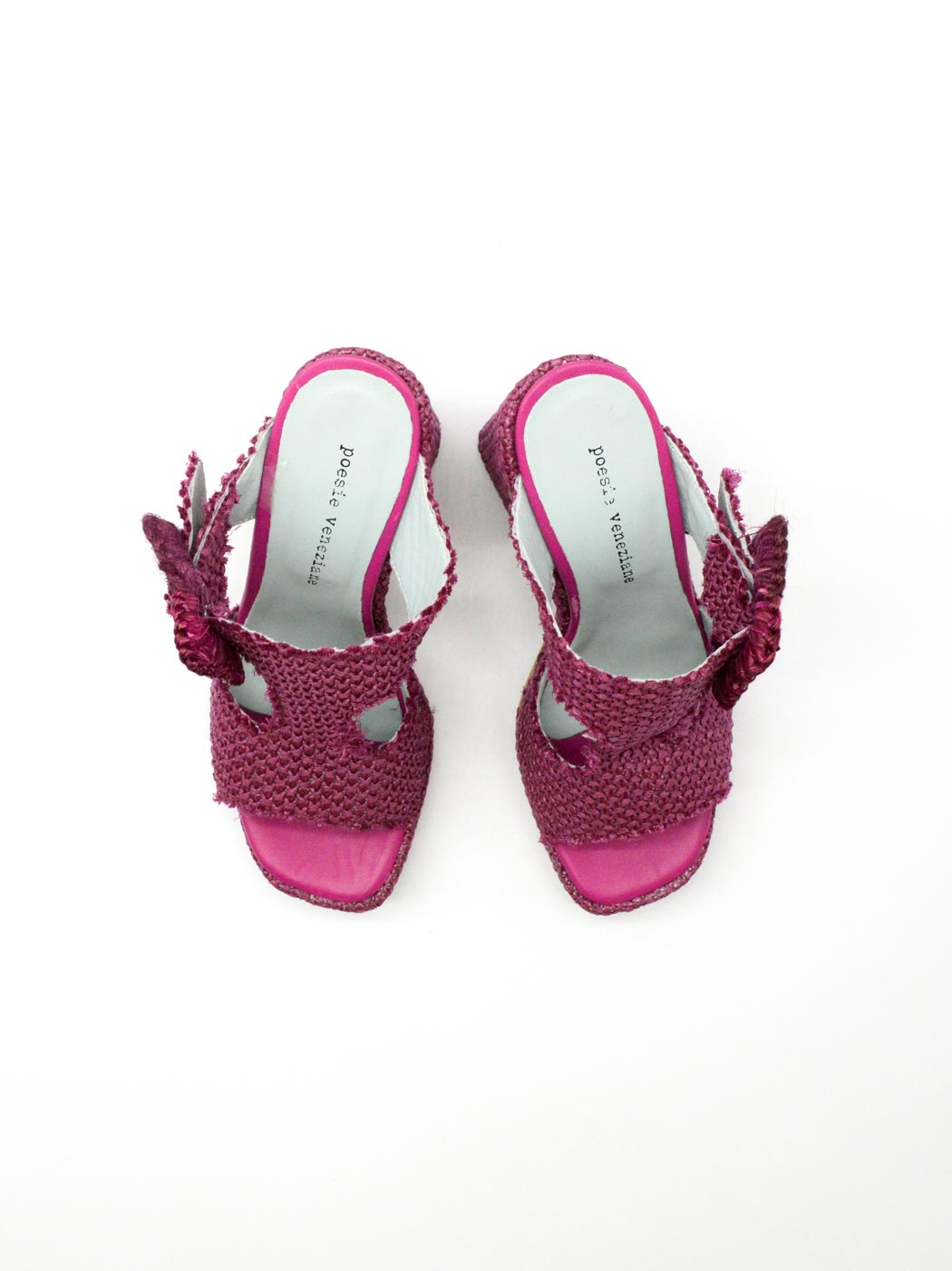 Slip-in Flat shoes in Raffia, Poesie Veneziane