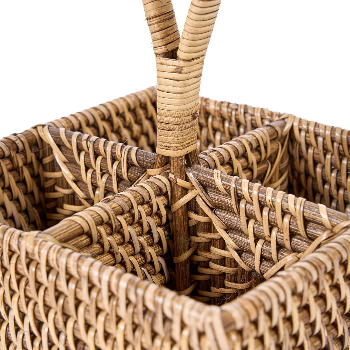 Le Range-couverts en rotin N°4 - Marron naturel