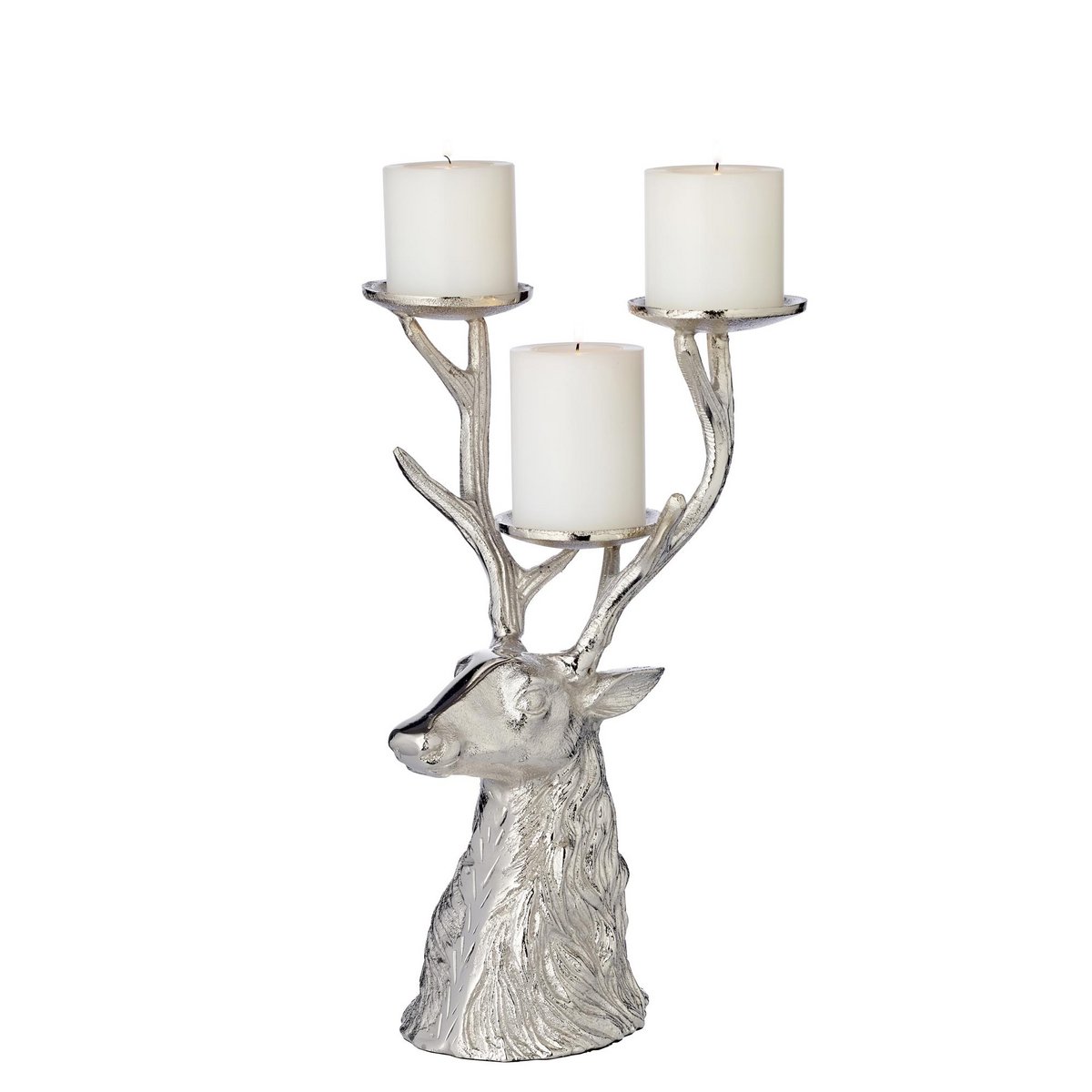 EDZARD | Kerzenständer „Deer“ (H 32 cm, für 3 Stumpenkerzen)