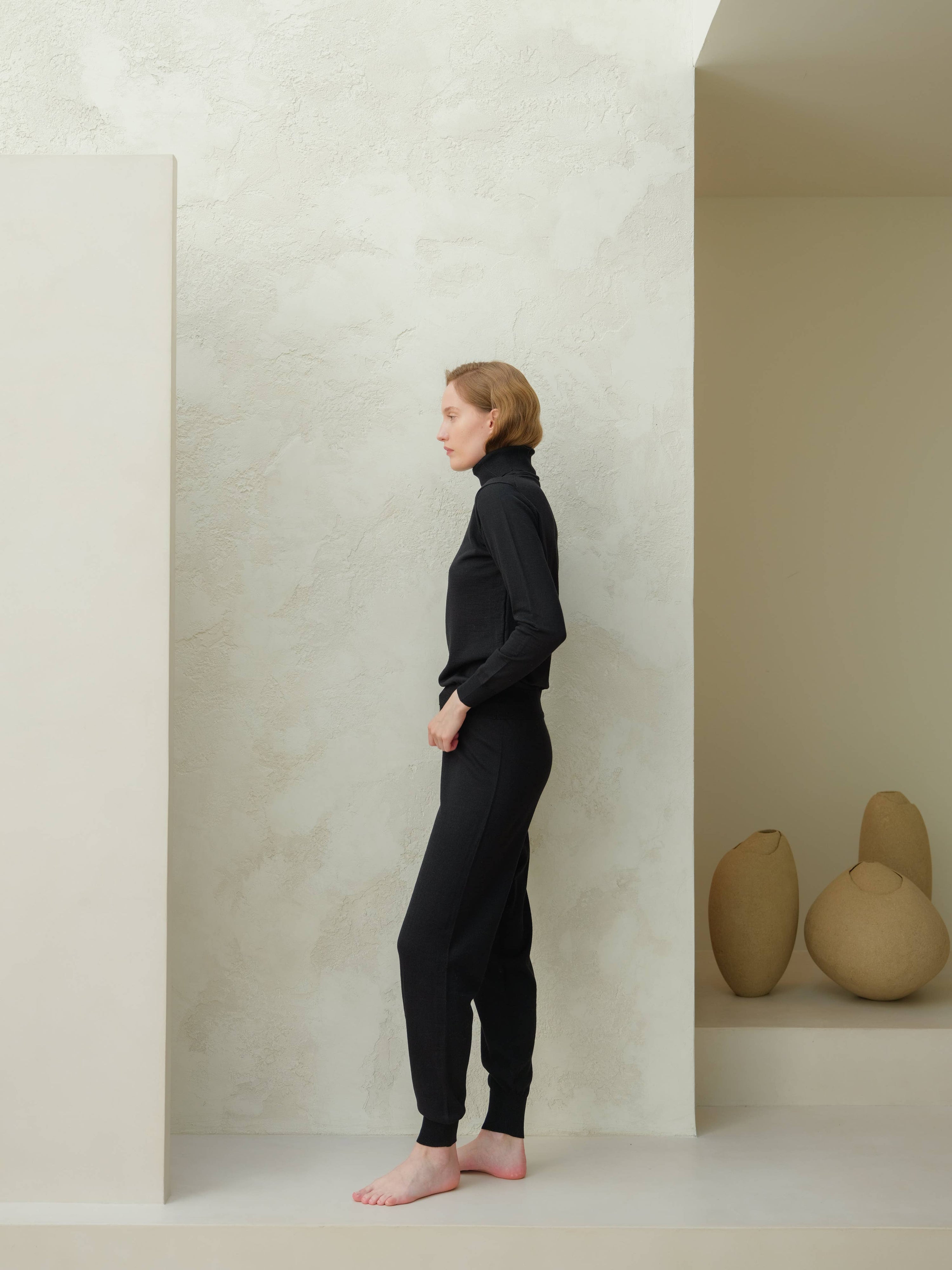 Pantalon de yoga en 100 % laine mérinos extra fine