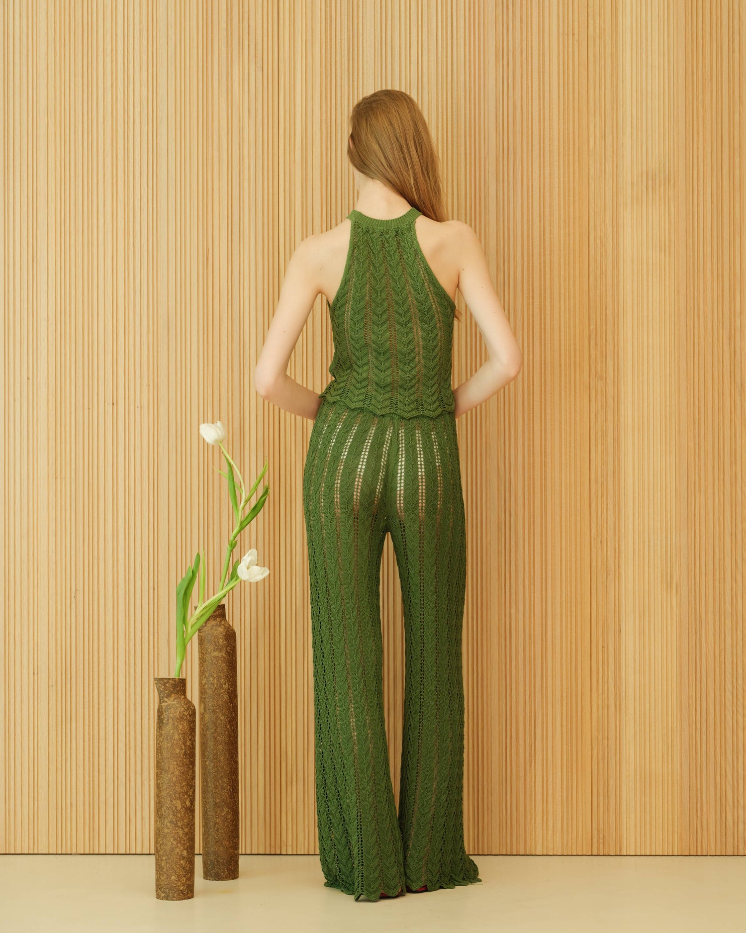 Lèmme Zigzag Crochet Halterneck Top