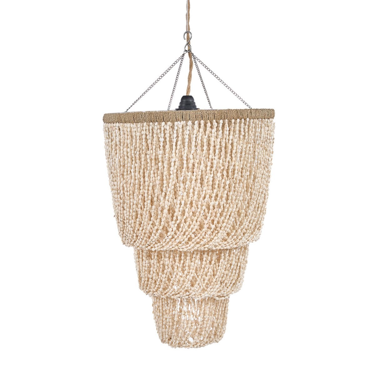 Lagoon Shell Kronleuchter M | Muschellampe aus Naturschalen – Boutique Luxury