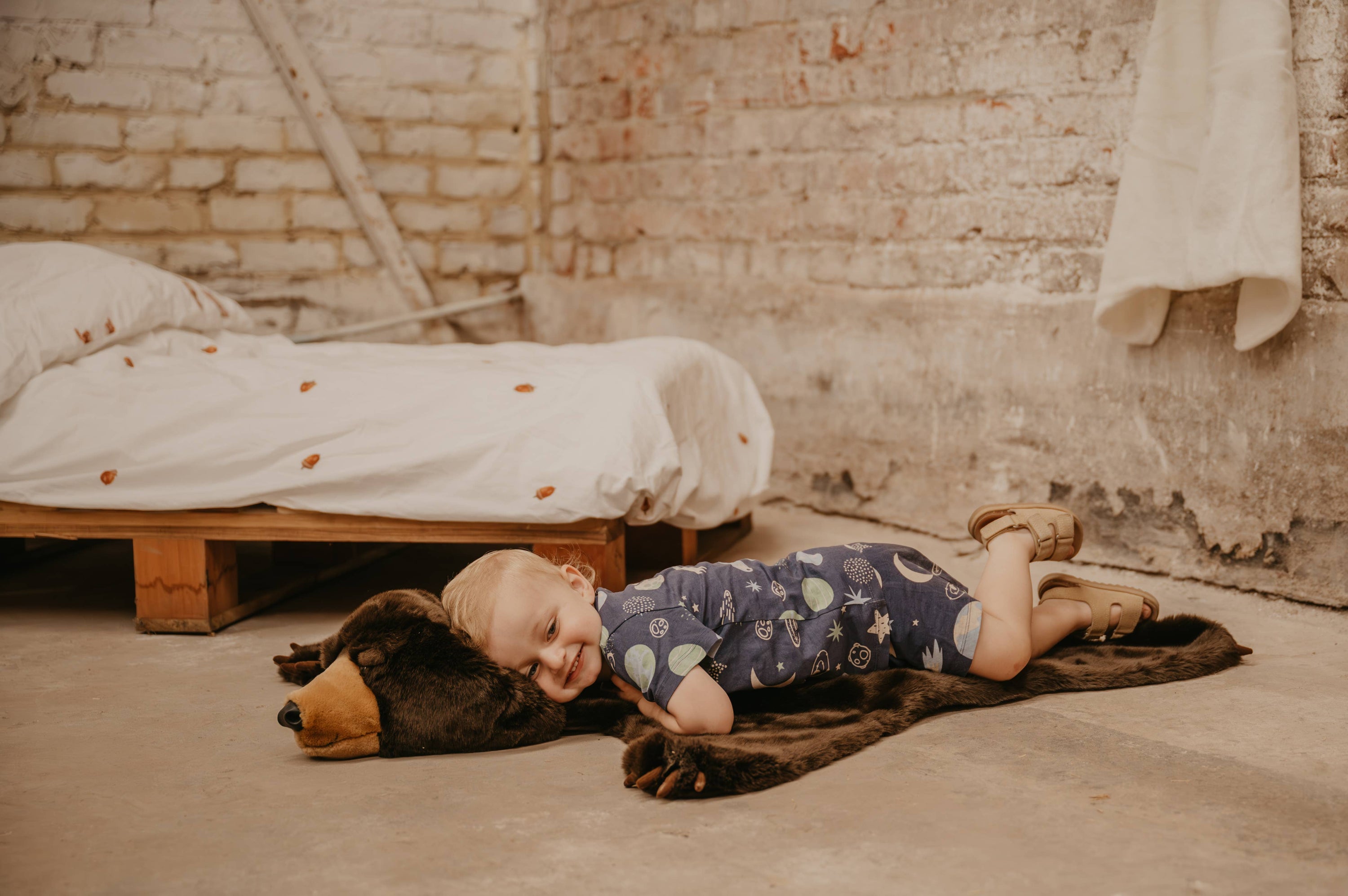 Wild & Soft Henry Björn – Tapis et Couverture pour Enfant en Un