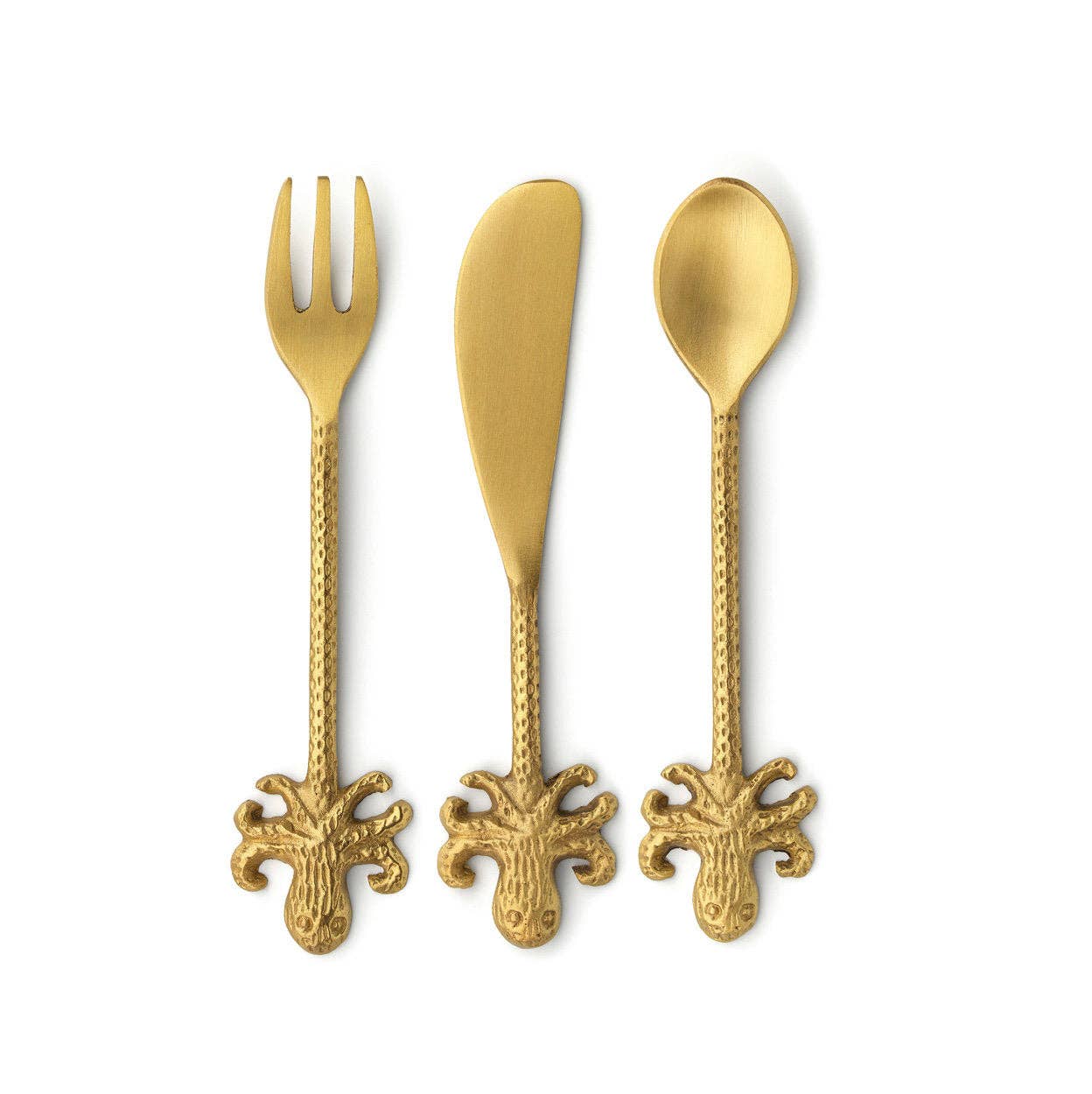 Octopus Spoon – liten handgjord serveringssked i mässing
