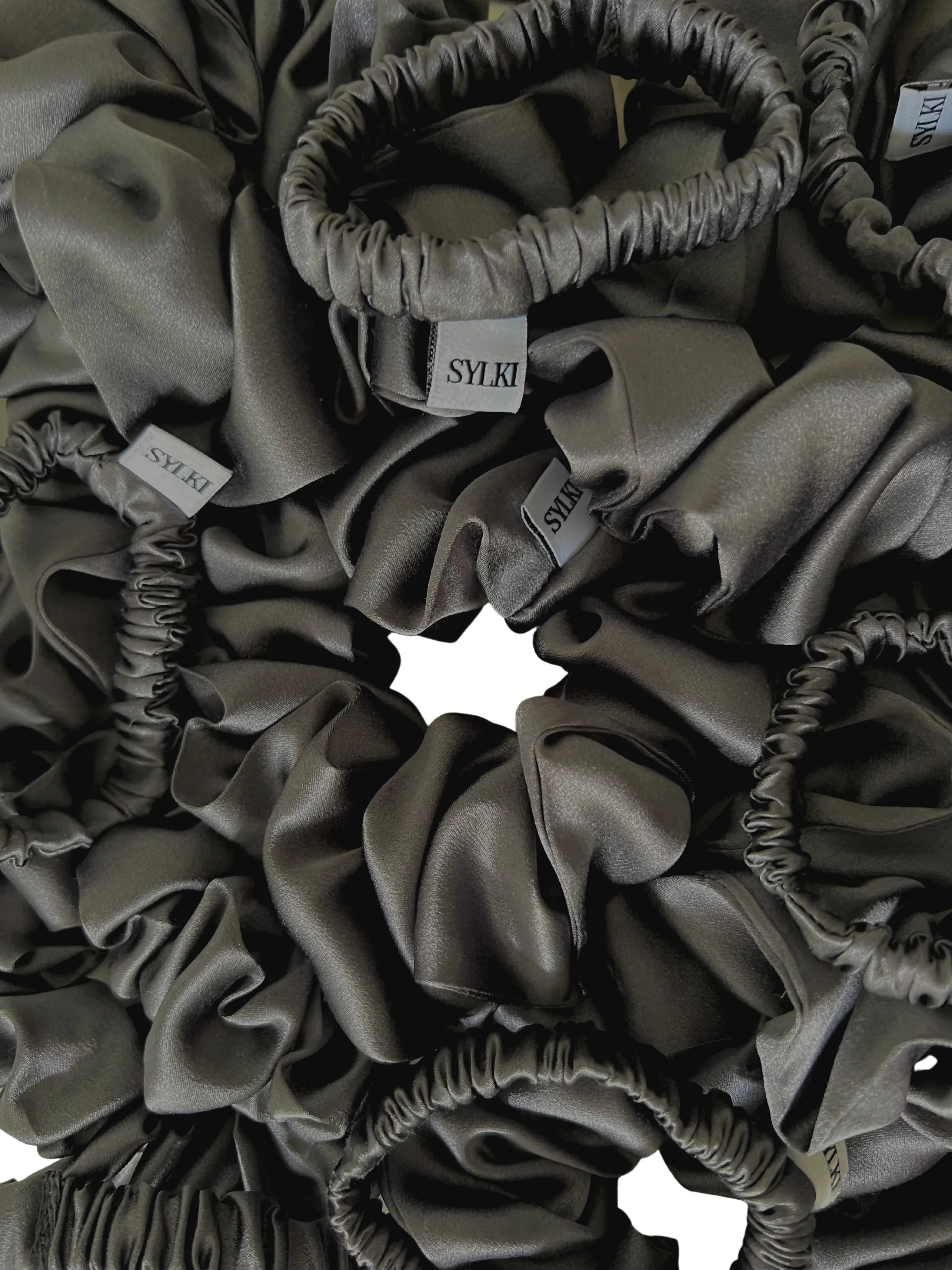 Luna Grey Reiner Seidenscrunchie