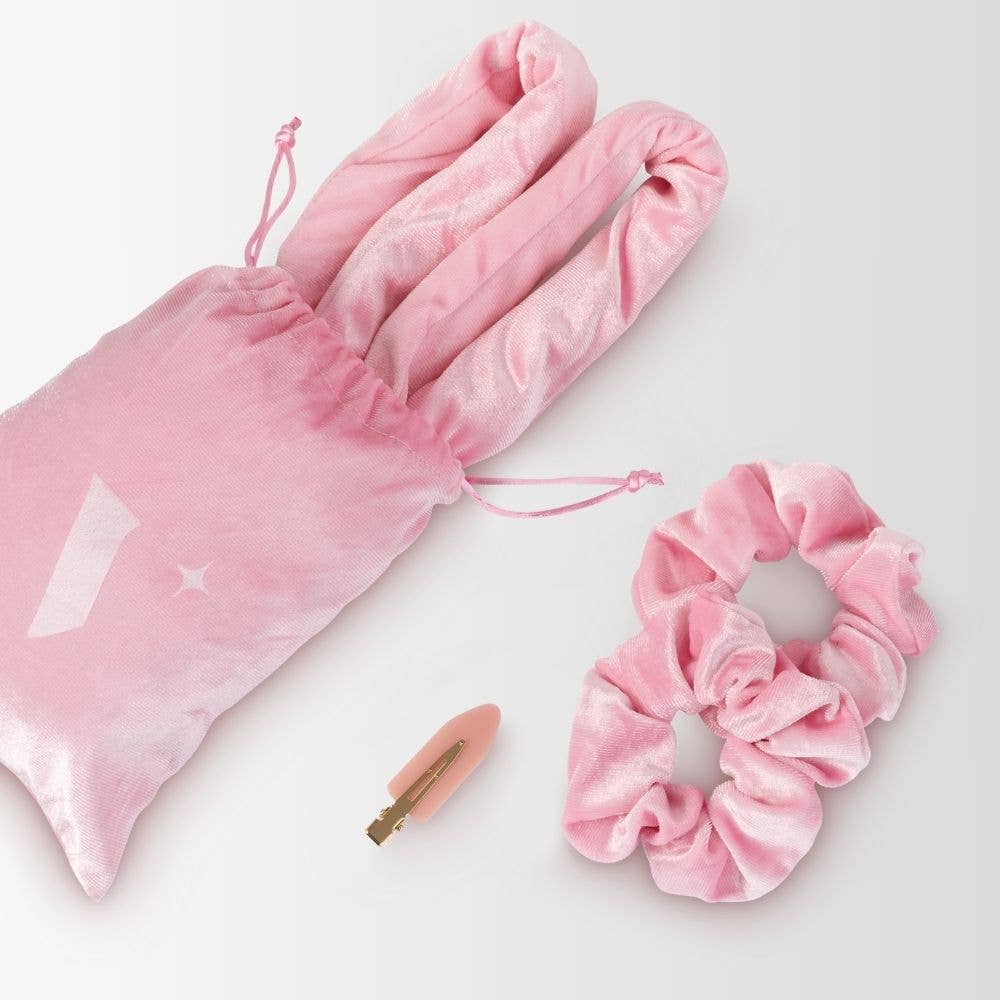 Heatless Curls | Sammetslockband med spänne &amp; scrunchies