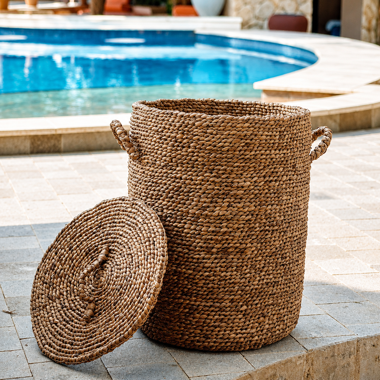Panier de rangement en jacinthe d&
