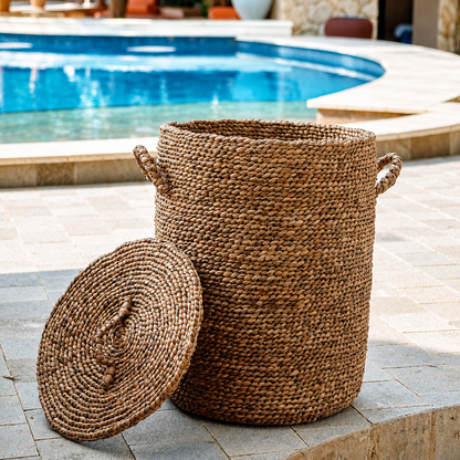 Panier de rangement en jacinthe d&