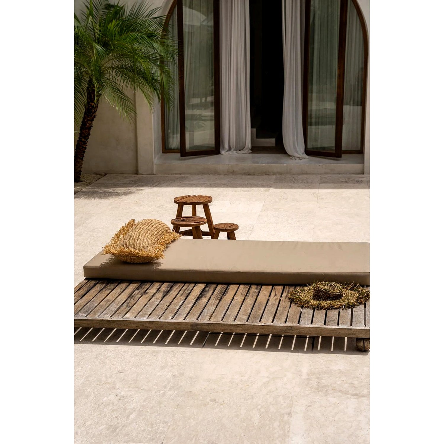 The Raffia Cushion Cover Rectangular - Natural - 35x100