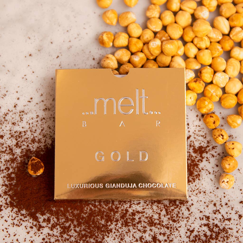 Gold Gianduja – 50% choklad med hasselnöt &amp; Maldon havssalt